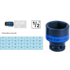  Gépi dugókulcs fej 6 lapú rövid 1/2" 11 mm