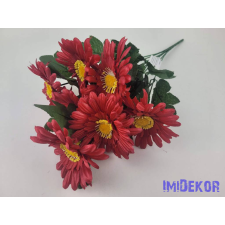  Gerbera 7 ágú csokor 42 cm - Bordó dekorációs kellék