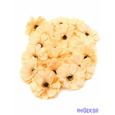 Gerbera selyemvirág fej 7,5 cm - Barack dekoráció