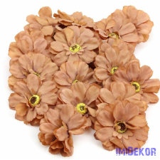 Gerbera selyemvirág fej 7,5 cm - Közép Barna dekoráció