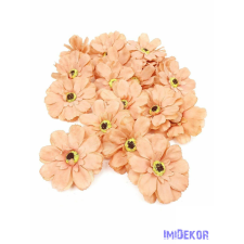 Gerbera selyemvirág fej 7,5 cm - Világos Barna dekoráció