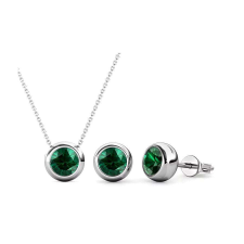  Gerda Swarovski kristályos szett - Emerald ékszer szett