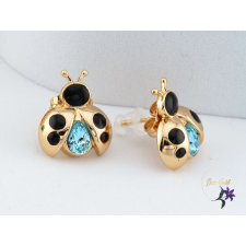  Gerti antiallergén bogárka fülbevaló kristályköves-18K fülbevaló