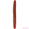 GET REAL - DOUBLE-ENDED SILICONE DILDO CARAMEL 35 CM