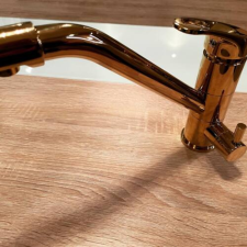 GetWell Grebe 2 karos, 3 utas Konyhai Csap Víztisztítókhoz arany színben csaptelep