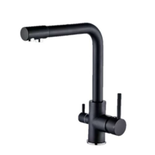GetWell Simple 2 karos, 3 utas Konyhai Csap Víztisztítókhoz Fekete színben csaptelep