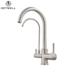 GetWell Sinuosity-L, két karos, 3 utas Konyhai Csap Víztisztítókhoz nikkel színben
