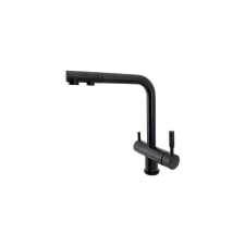 GetWell SpoonBill, 3 utas, Kihúzható Zuhanyfejes Konyhai Csap Vízszűrőkhöz Antracit színben csaptelep