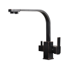 GetWell Square 2 karos, 3 utas Konyhai Csap Víztisztítókhoz Olaj fekete színben