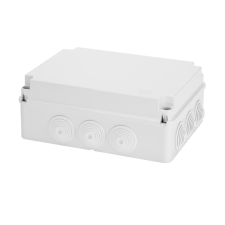 Gewiss GW44009 műanyag falon kivüli kötődoboz 300x220x120 lépcsős gumi átvezétővel IP55 világosszürke villanyszerelés