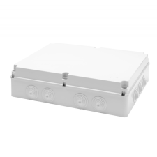 Gewiss GW44011 műanyag falon kivüli kötődoboz 460x380x120 lépcsős gumi átvezétővel IP55 világosszürke villanyszerelés