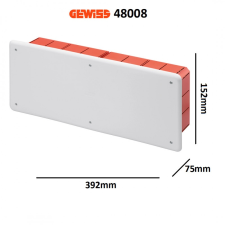 Gewiss kötődoboz süllyesztett 392x152x70 IP40 GW48008 villanyszerelés