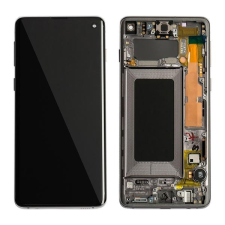 GH82-18850A Samsung Galaxy S10 fekete OLED kijelző érintővel kerettel előlap mobiltelefon, tablet alkatrész