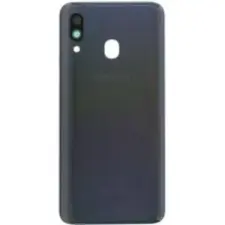  GH82-19406A Gyári akkufedél hátlap - burkolati elem Samsung Galaxy A40, fekete mobiltelefon, tablet alkatrész