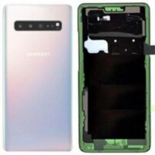  GH82-19500A Gyári akkufedél hátlap - burkolati elem Samsung Galaxy S10 5G, ezüst mobiltelefon, tablet alkatrész