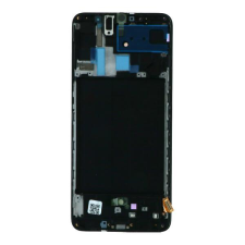 GH82-19787A Samsung Galaxy A70 OEM OLED kijelző érintővel fekete kerettel, előlap mobiltelefon, tablet alkatrész