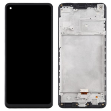  GH82-23089A Samsung Galaxy A21s LCD kijelző érintővel fekete kerettel előlap mobiltelefon, tablet alkatrész