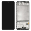  GH82-23568A Samsung Galaxy M51 OEM OLED kijelző érintővel fekete kerettel, előlap