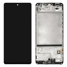 GH82-23568A Samsung Galaxy M51 OEM OLED kijelző érintővel fekete kerettel, előlap mobiltelefon, tablet alkatrész