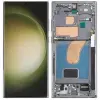  GH82-30466G Samsung Galaxy S23 Ultra SM-S918U USA ver OEM OLED kijelző, érintővel Zöld kerettel, előlap