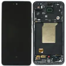  GH82-34223A Samsung Galaxy A55 OLED kijelző érintővel Kék (Navy) kerettel, előlap mobiltelefon, tablet alkatrész