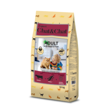 Gheda Chat&Chat Adult Beef & Peas 14kg macskaeledel