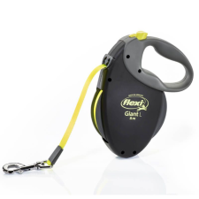 Giant Flexi Giant neon szalagos automata póráz L 8m 50kg-ig fekete nyakörv, póráz, hám kutyáknak