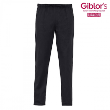 Giblor's NOAH - fekete szakácsnadrág - PAMUT GAZDAG ANYAGBÓL munkaruha