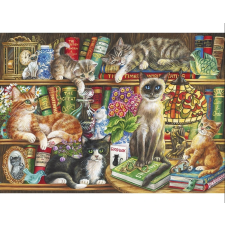 Gibsons puzzle macskák könyvekben 1000 darabos puzzle, kirakós