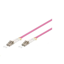 Gigalight optikai patch kábel 4xLC Duplex 10m - Rózsaszín (LCU-LCU-OM4-10M-D) kábel és adapter
