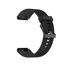 Gigapack 20mm szilikon, QuickFit csatlakozású Garmin pótszíj rombusz mintás fekete (GP-149210) (GP-149210) okosóra kellék