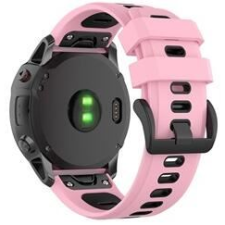 Gigapack 20mm szilikon, QuickFit csatlakozású Garmin pótszíj rózsaszín-fekete (GP-149187) (GP-149187) okosóra kellék