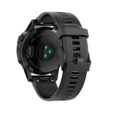 Gigapack 22mm szilikon, QuickFit csatlakozású Garmin pótszíj rombusz mintás fekete (GP-149226) okosóra kellék