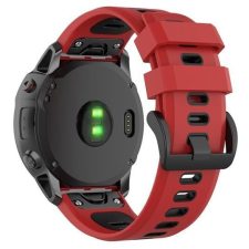 Gigapack 26mm szilikon, QuickFit csatlakozású Garmin pótszíj piros-fekete (GP-149198) okosóra kellék