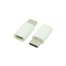 Gigapack Adapter (microusb aljzat - type-c, adatátvitel és töltés) fehér gp-60661 kábel és adapter