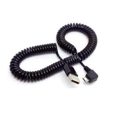 Gigapack Adatkábel (microUSB, 300cm, spirálkábel) FEKETE (GP-55099) kábel és adapter