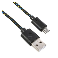 Gigapack Adatkábel (USB - microUSB, 200cm, cipőfűző) FEKETE kábel és adapter