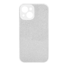 Gigapack Apple iPhone 13 mini szilikon telefonvédő (műanyag belső, csillogó hátlap) ezüst tok és táska