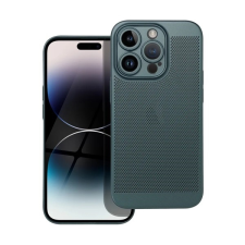 Gigapack Apple iPhone 14 Pro műanyag telefonvédő (légáteresztő, lyukacsos minta, kamera védelem) sötétzöld tok és táska