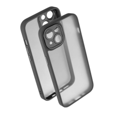 Gigapack Apple iPhone 14 szilikon telefonvédő (ütésállóság, akril hátlap, kameravédő) fekete tok és táska