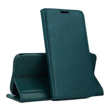 Gigapack Apple iPhone 14 tok álló, bőr hatású (flip, asztali tartó funkció) sötétzöld tok és táska