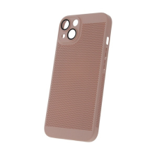 Gigapack Apple iPhone 15 Plus műanyag telefonvédő (légáteresztő, lyukacsos minta, kamera védelem) rózsaszín tok és táska