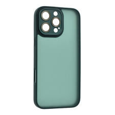 Gigapack Apple iPhone 16 Pro Max szilikon telefonvédő (ütésállóság, akril hátlap, kameravédő) sötétzöld mobiltelefon kellék