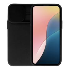 Gigapack Apple iPhone 16 szilikon telefonvédő (matt, mikrofiber plüss belső, kameravédő) fekete mobiltelefon kellék