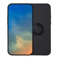 Gigapack Apple iPhone 16e szilikon telefonvédő (tartógyűrű, mikrofiber plüss belső, mágneses, kameravédő) fekete mobiltelefon kellék