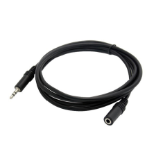 Gigapack Audió kábel hosszabbító (3.5mm jack dugó, 3.5mm jack aljzat, 300cm) FEKETE kábel és adapter