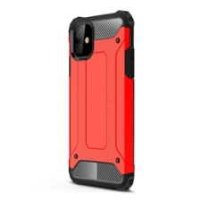 Gigapack Defender Apple iPhone 11 műanyag telefonvédő (közepesen ütésálló, légpárnás sarok, fémhatás, piros) tok és táska