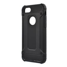 Gigapack Defender Apple iPhone 8 4.7" műanyag telefonvédő (közepesen ütésálló, fémhatás, logo kivágás, fekete) tok és táska