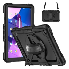 Gigapack Defender Lenovo Tab M10 Plus telefonvédő (közepesen ütésálló, kitámasztó, kézpánt, vállpánt fekete) tablet tok