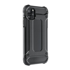 Gigapack Defender műanyag telefonvédő (közepesen ütésálló, légpárnás sarok, szilikon belső, fémhatás) FEKETE Apple iPhone 15 Pro Max tok és táska